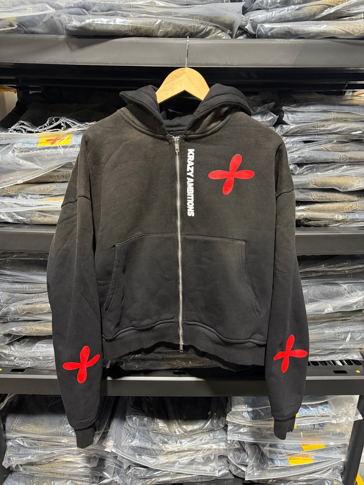Krazy Ambitions + Logo Full Zip Hoodie
